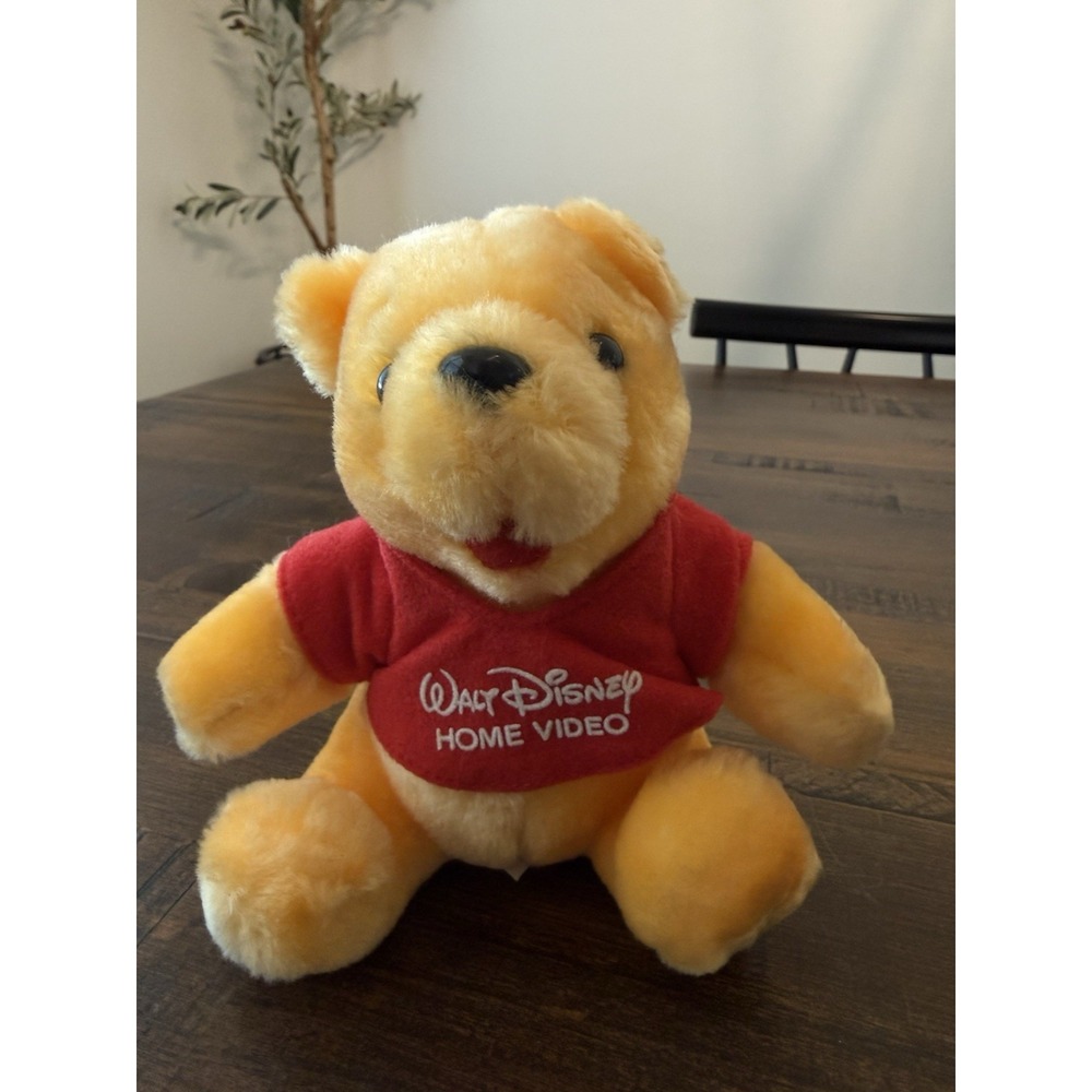 VTG Winnie The Pooh Bear Walt Disney Home Video Vintage Plush Toy Collectible 6"